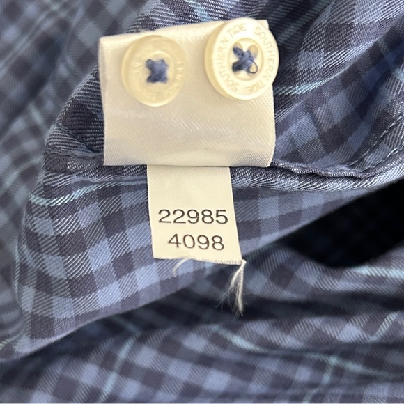 SOUTHERN TIDE Bluefin Check Men’s long sleeve button down shirt size XXL - Picture 9 of 9